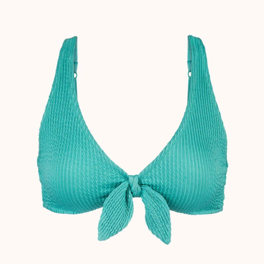 Lively Swim NWT Ruched Plunge Bralette /XS & High Waisted Bottoms Medium